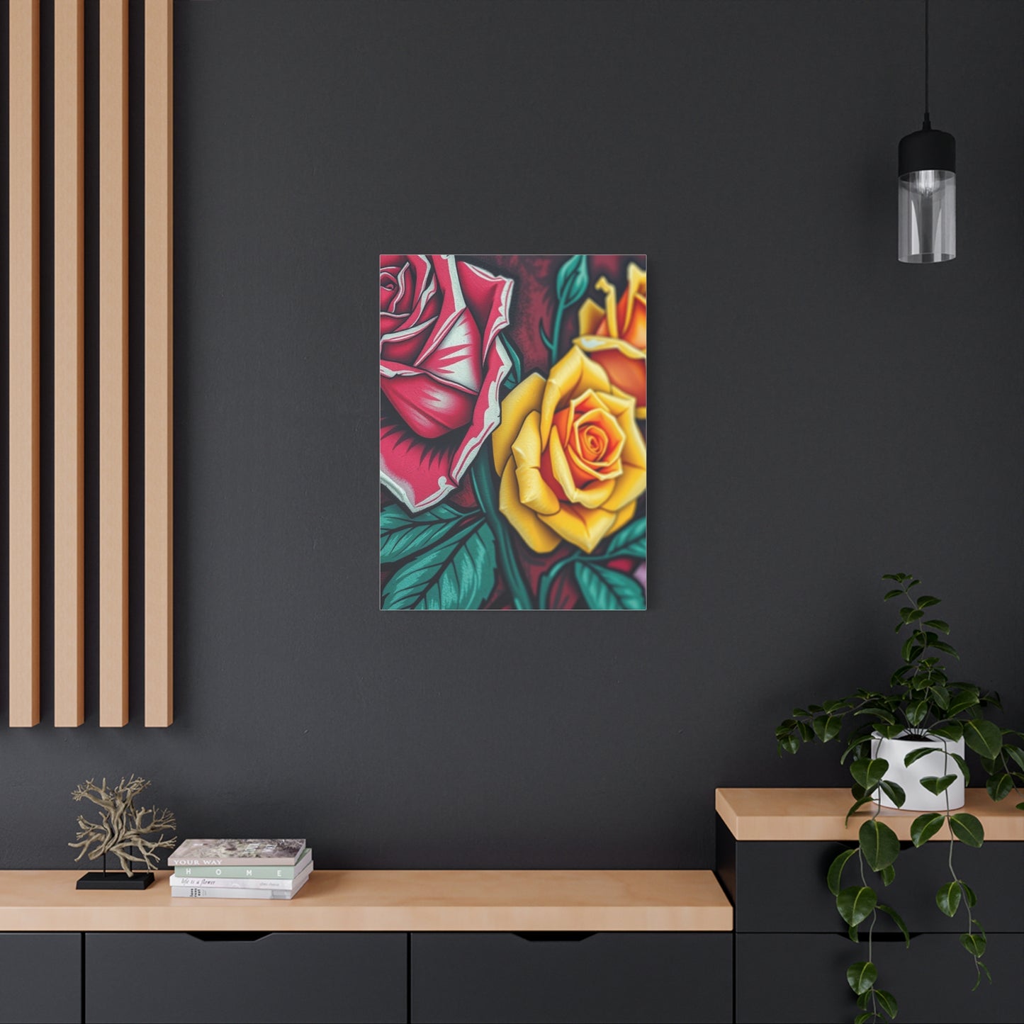 Exquisite Graffiti Blossoms Wall Art & Canvas Print