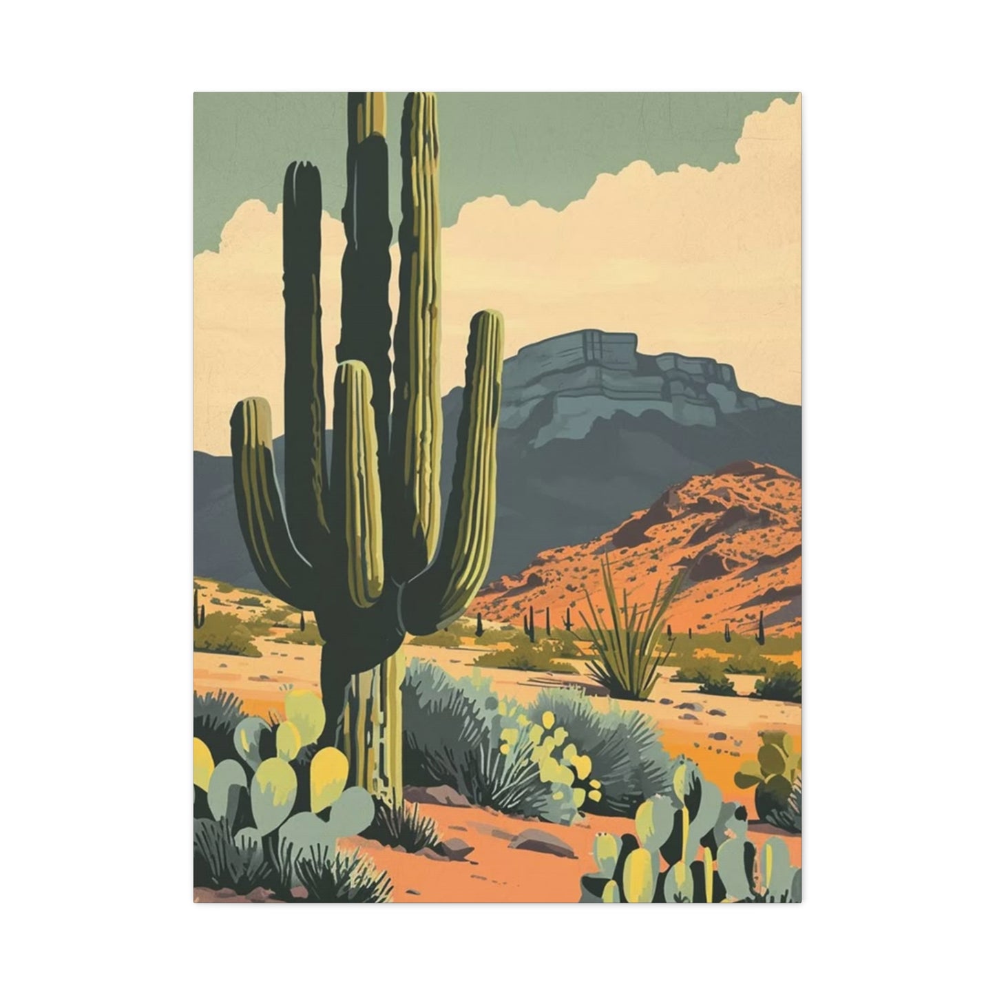 Abstract Cactus Arizona Desert Wall Art & Canvas Prints