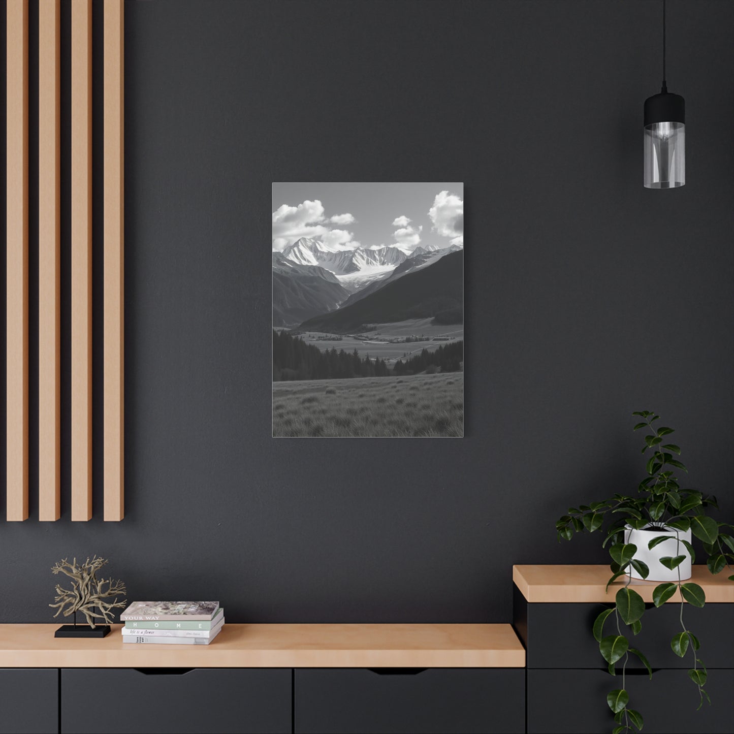 Elite Black & White Scenic Landscapes Art Vision Wall Art & Canvas Print