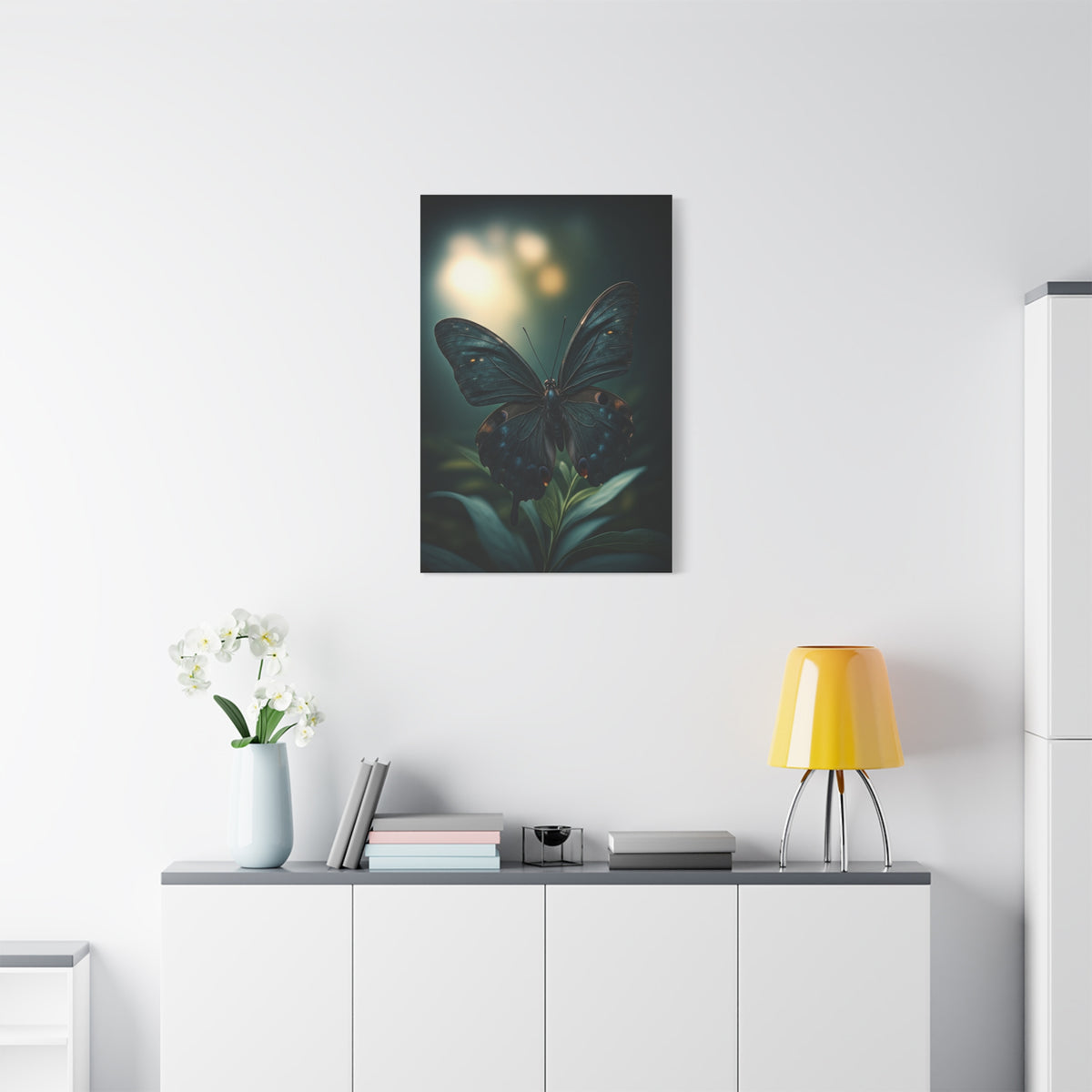 Midnight Forest Butterfly Botanical Study Wall Art & Canvas Prints
