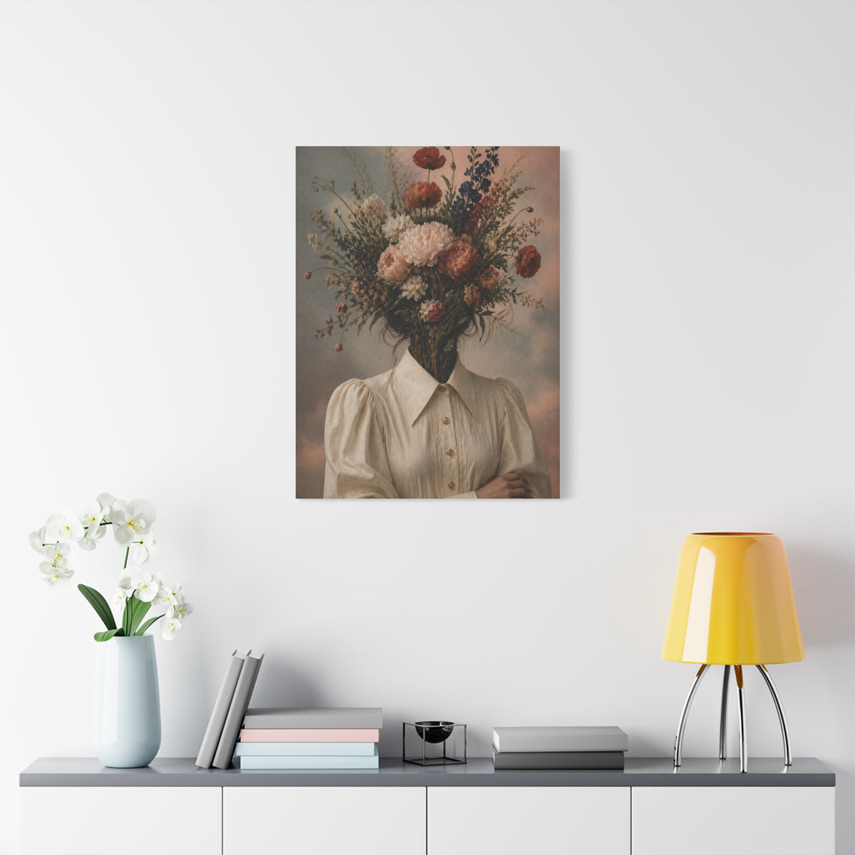 Surreal Floral Identity Portrait Wall Art & Canvas Print