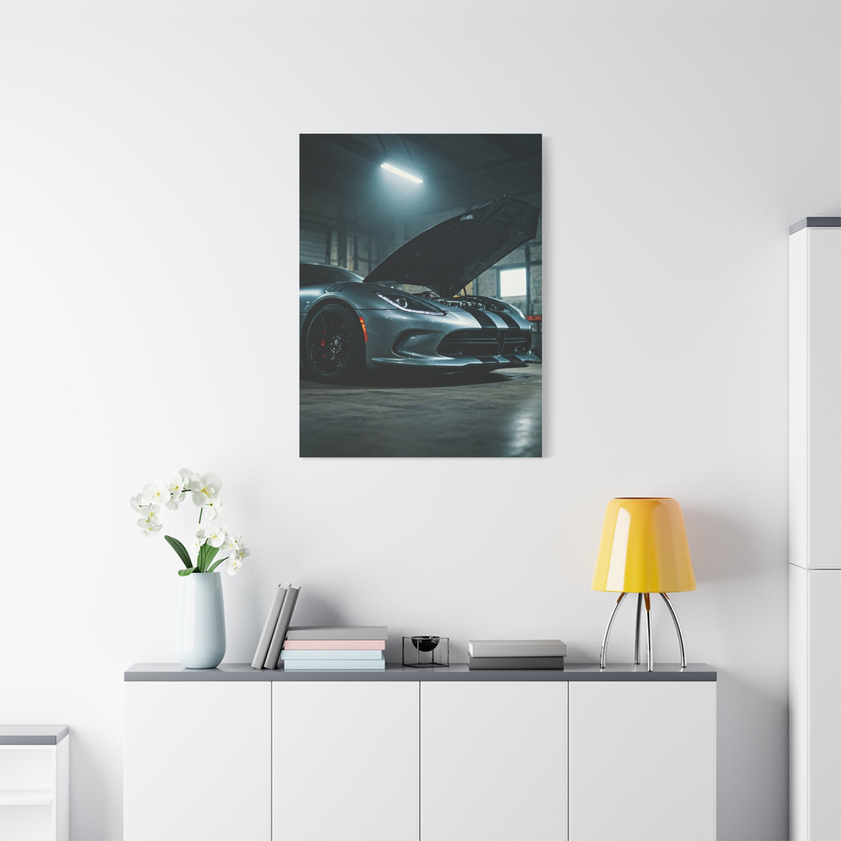 Dodge Viper Industrial Garage Power Presence Wall Art & Canvas Prints