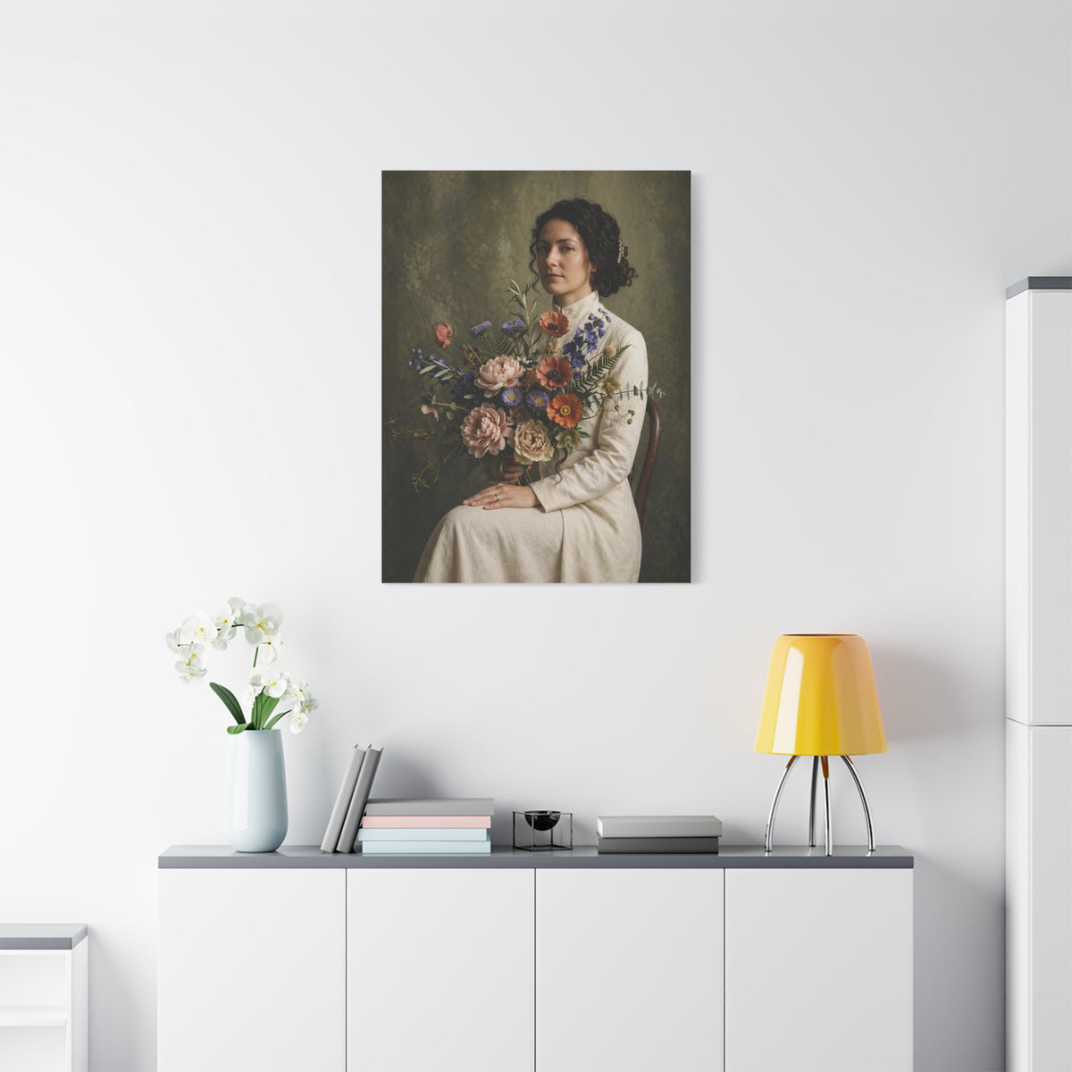 Timeless Floral Portrait Study Wall Art & Canvas Print