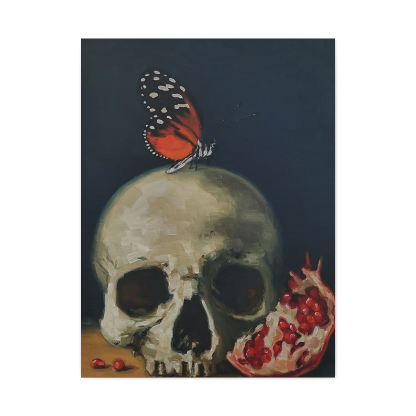 Butterfly On Skull Wall Art & Canvas Prints