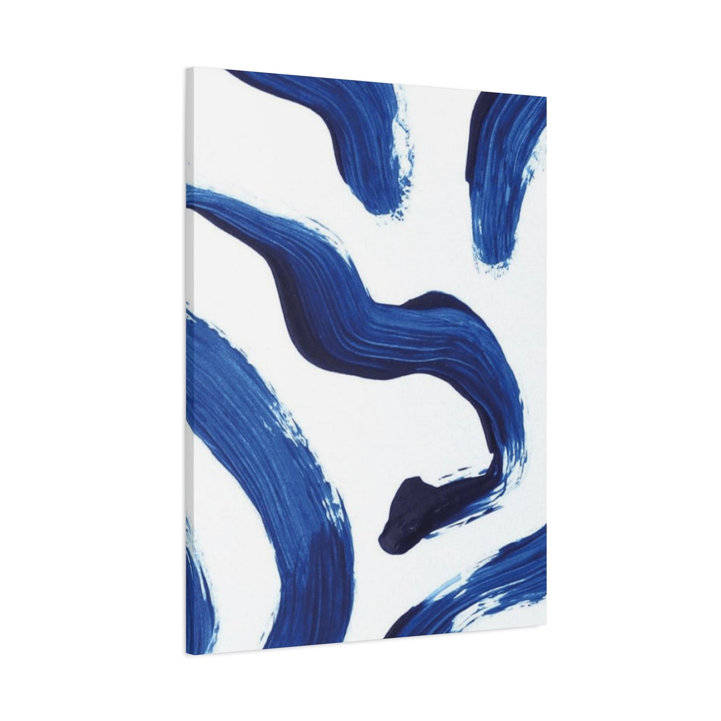 Navy Blue Paint Strokes Wall Art & Canvas Prints