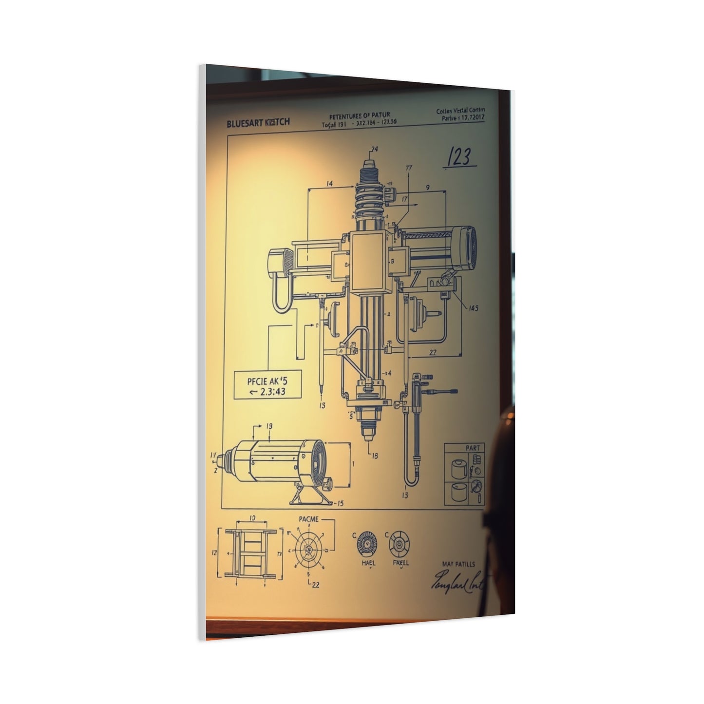 Blueprint & Patent Sketches Art Supreme Canvas Wall Art & Canvas Print