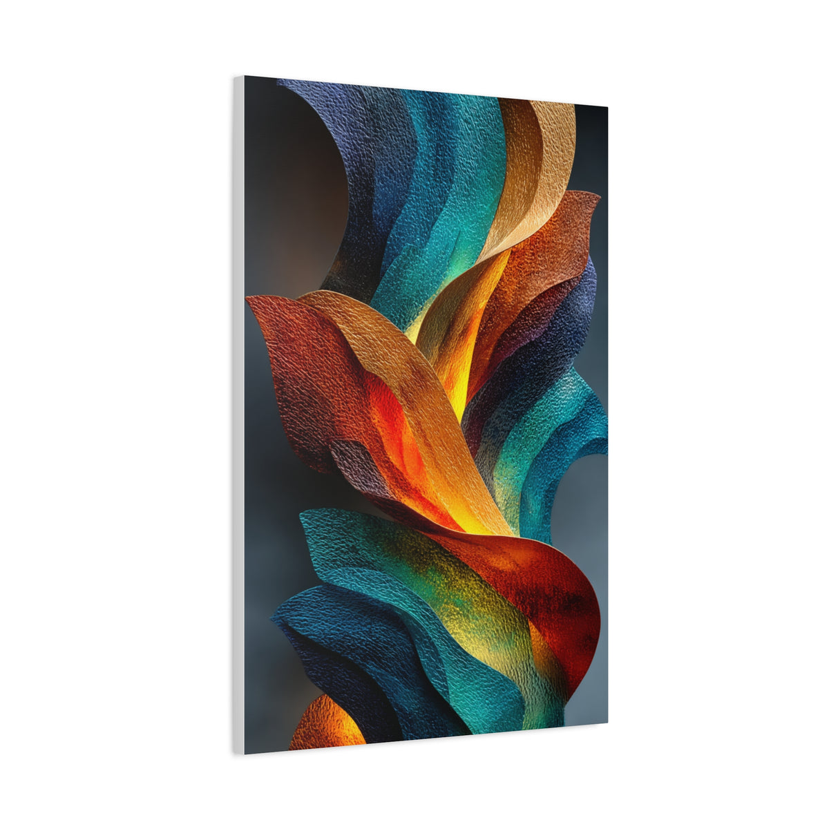 Textured Abstract Lava-Flow Ribbons Wall Art & Canvas Print