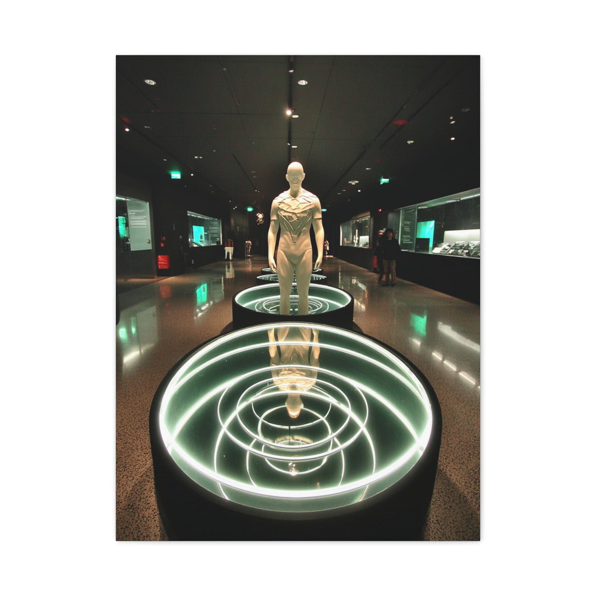 Cosmic Core Human Sculpture Wall Art & Canvas Print