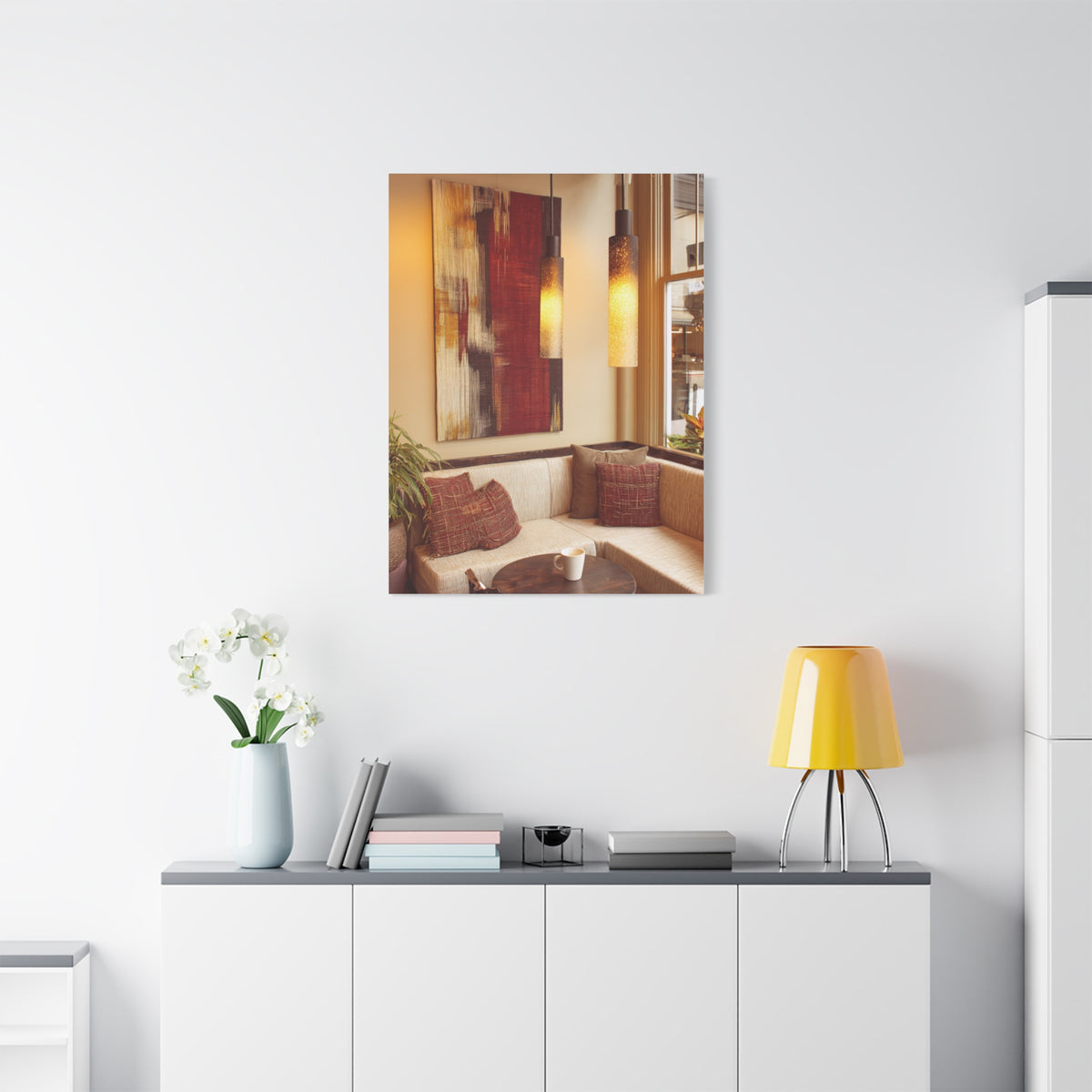 Woven Fiber Art Inspired Abstract Wall Art & Canvas Print