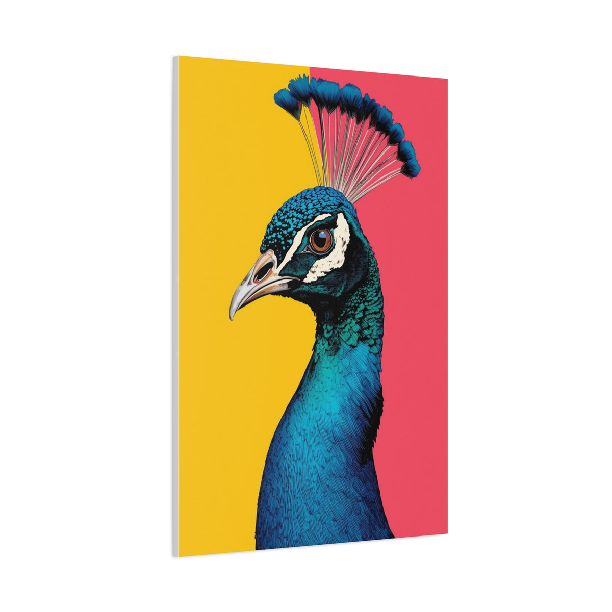 Modern Pop Peacock Profile Wall Art & Canvas Print