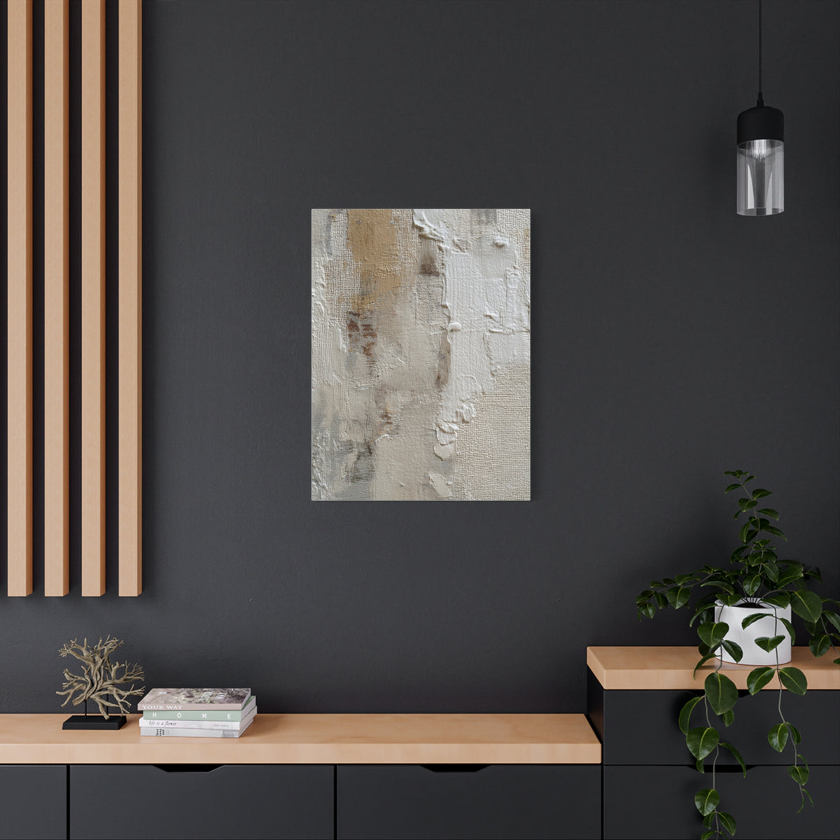 Minimalist Textured Neutral Abstract Wall Art & Canvas Print