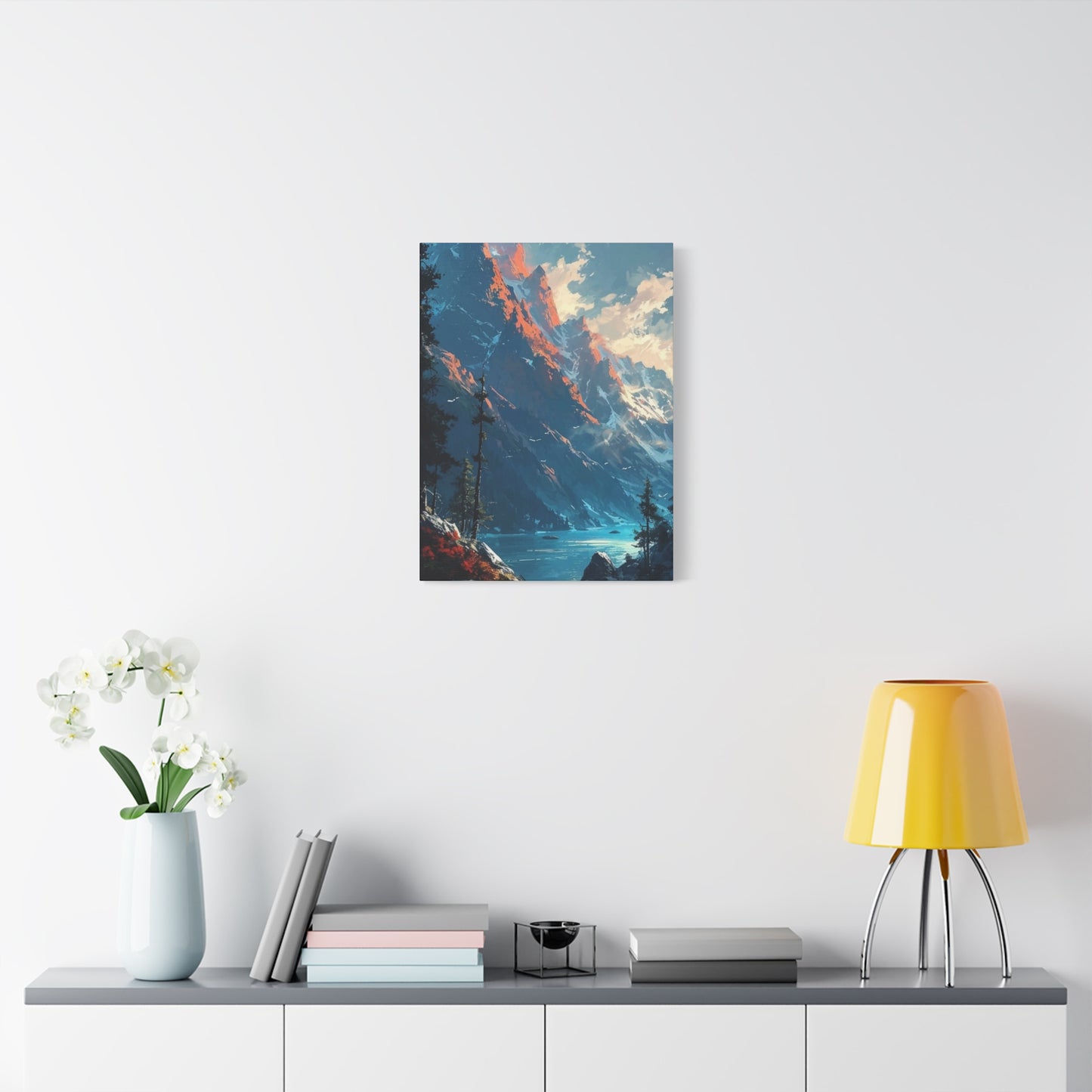 River between Mountains Wall Art & Canvas Prints