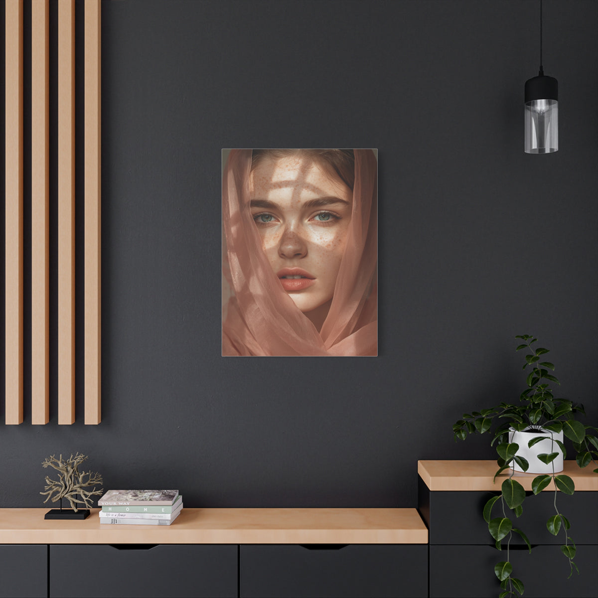Freckled Muse Rose-Gold Veil Portrait Wall Art & Canvas Print