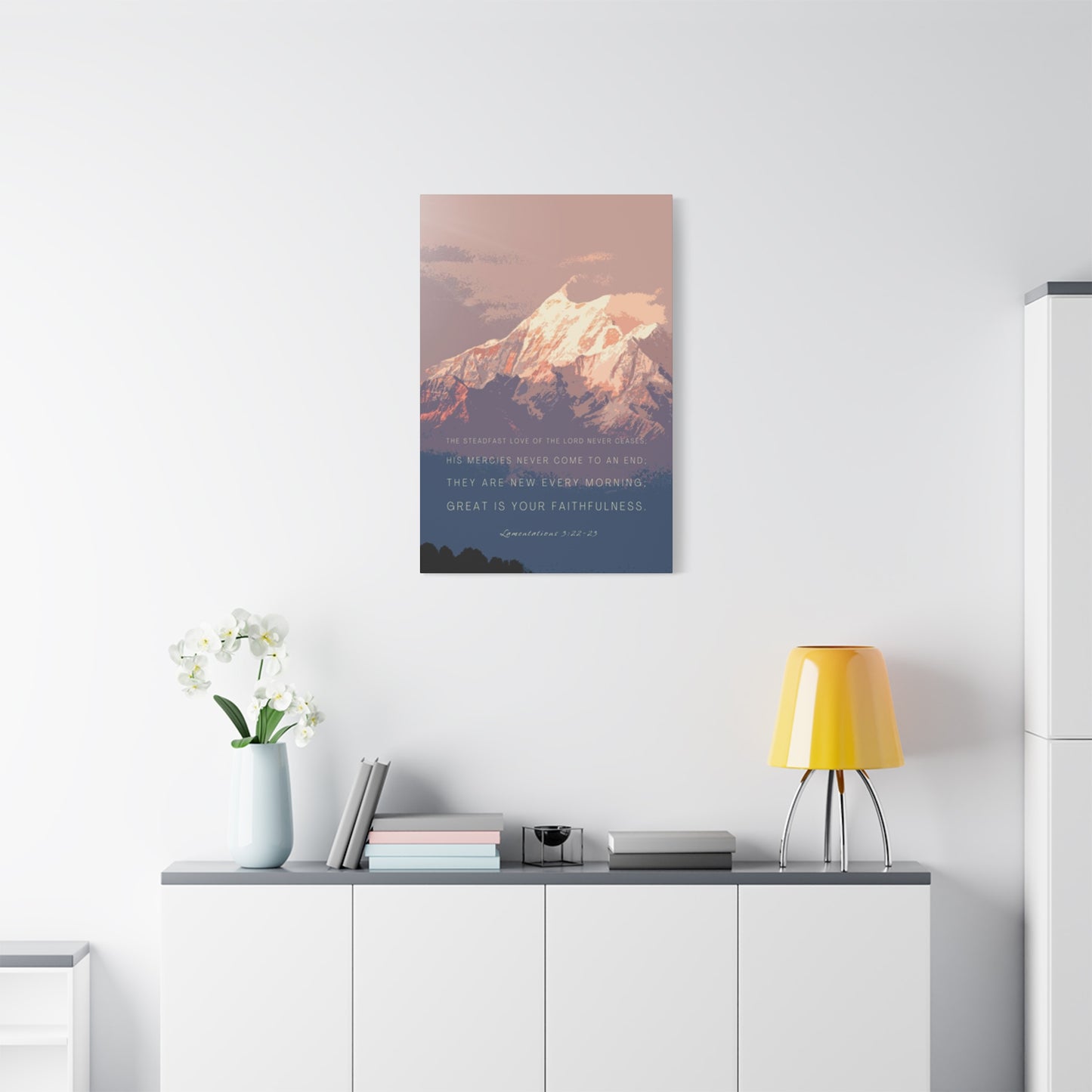 Snowy Mountain Quote Poster Wall Art & Canvas Prints