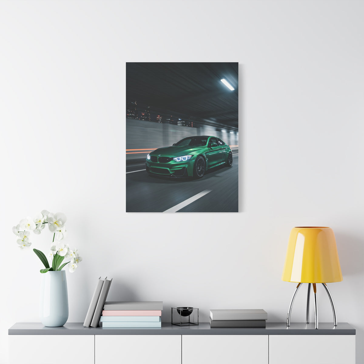 BMW M4 City Tunnel Motion Blur Wall Art & Canvas Prints