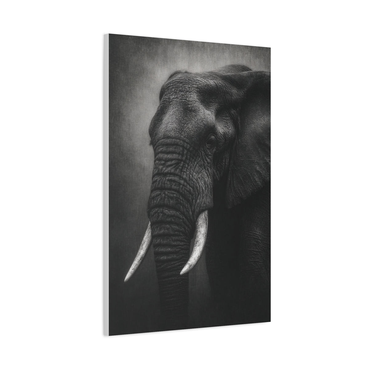 Monochrome Elephant Fine Art Portrait Wall Art & Canvas Print