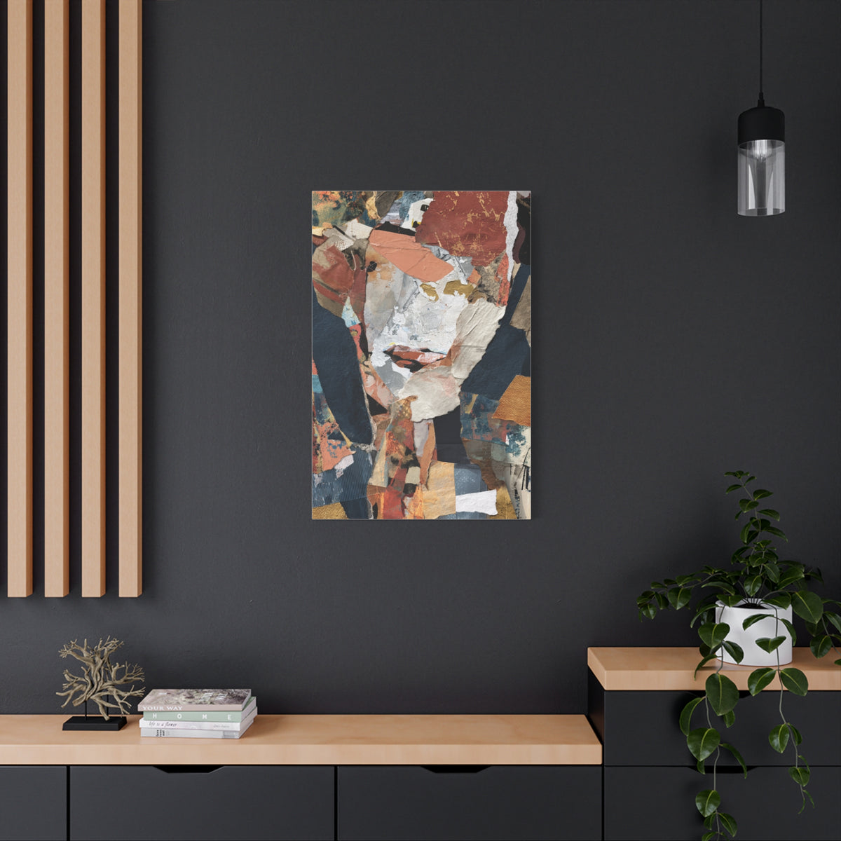 Contemporary Mixed Media Collage Abstract Wall Art & Canvas Print