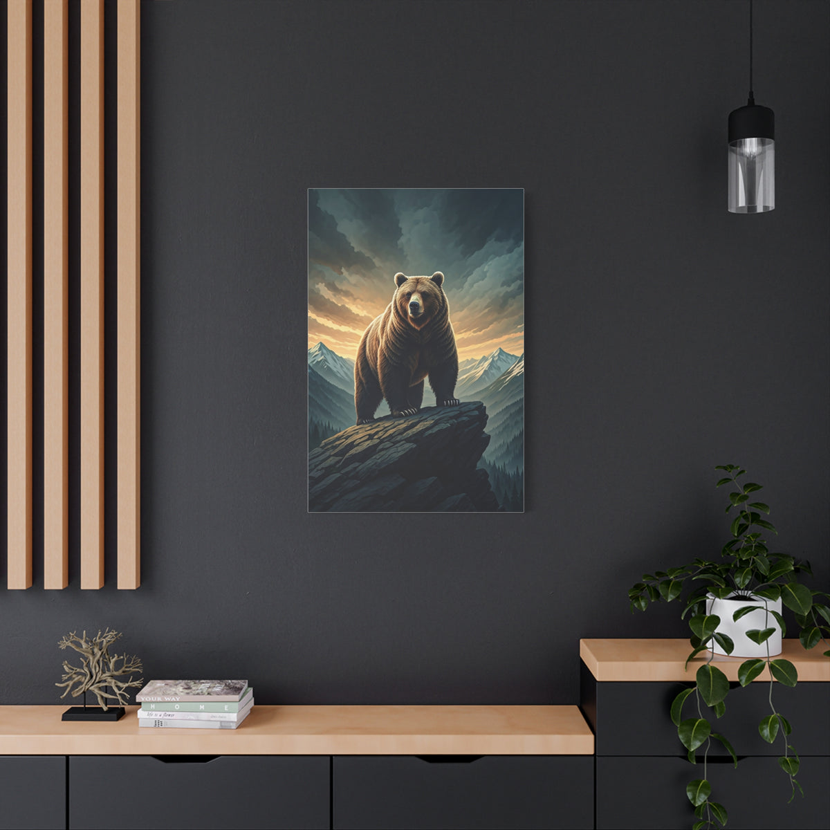 Regal Grizzly Close-Up Portrait Wall Art & Canvas Prints