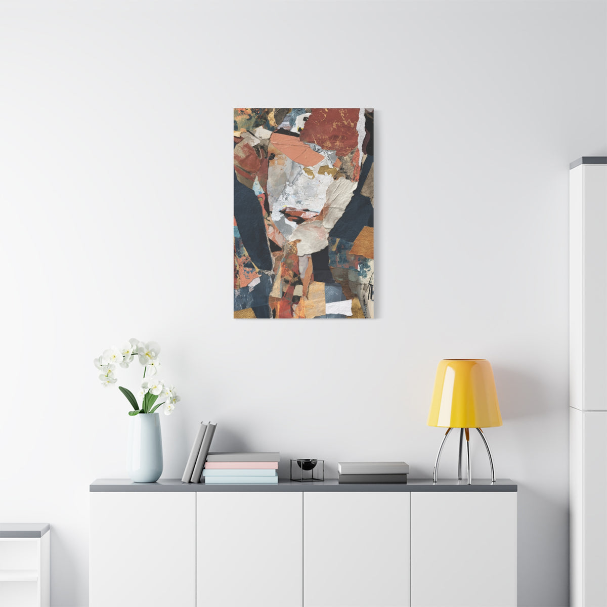 Contemporary Mixed Media Collage Abstract Wall Art & Canvas Print