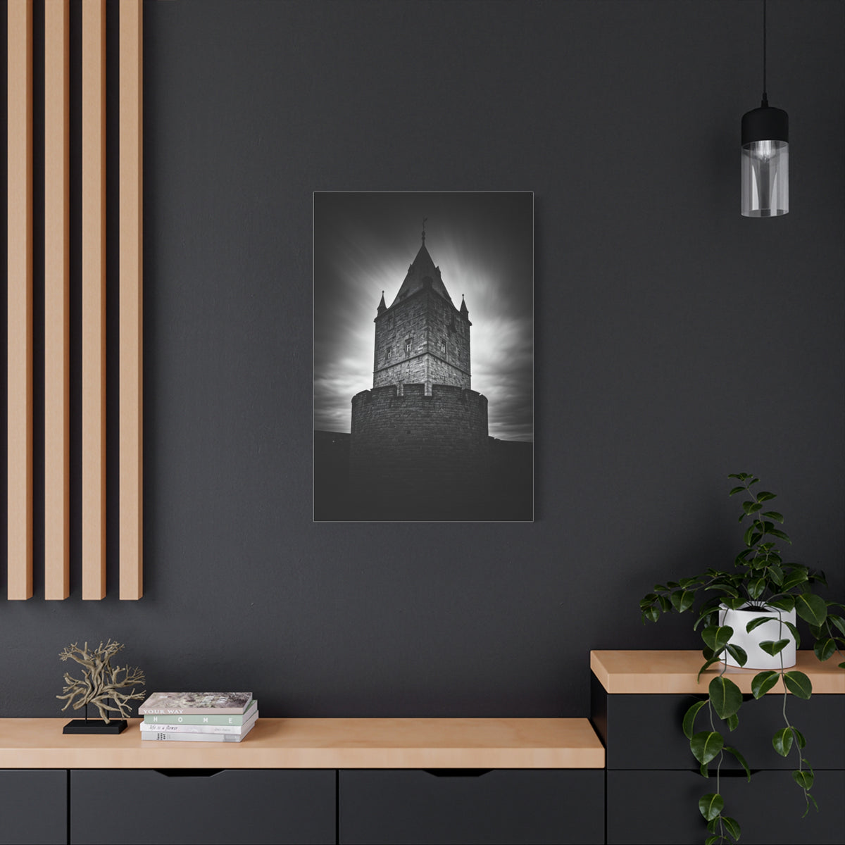 Gothic Fortress Tower Under Dramatic Skies Wall Art & Canvas Prints
