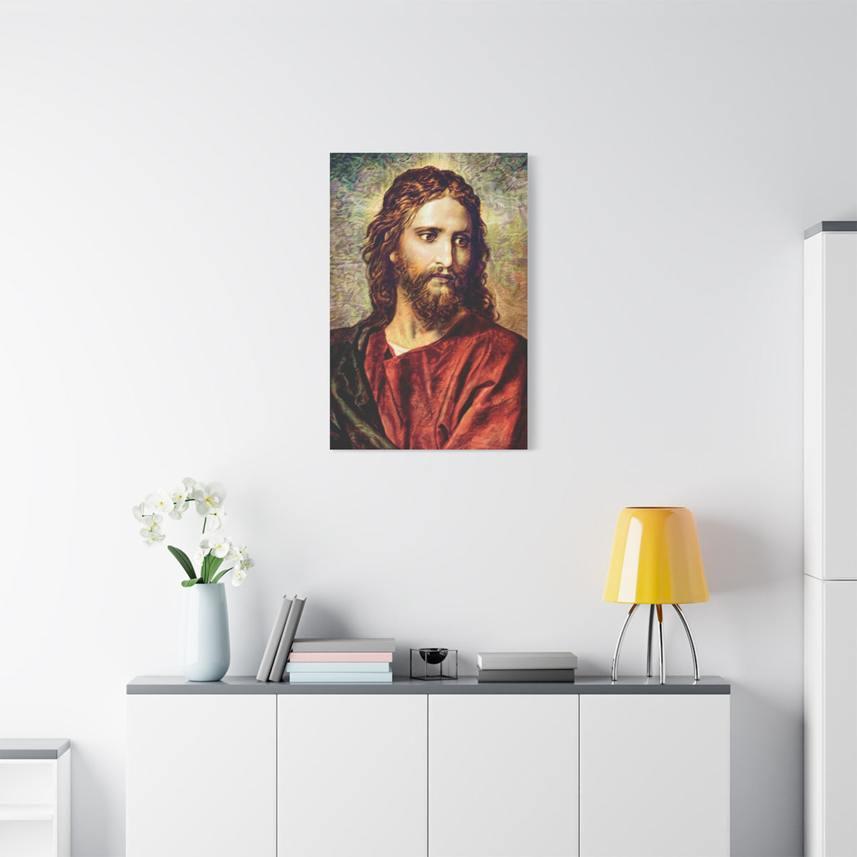Classical Portrait of Christ Sacred Gaze Wall Art & Canvas Print