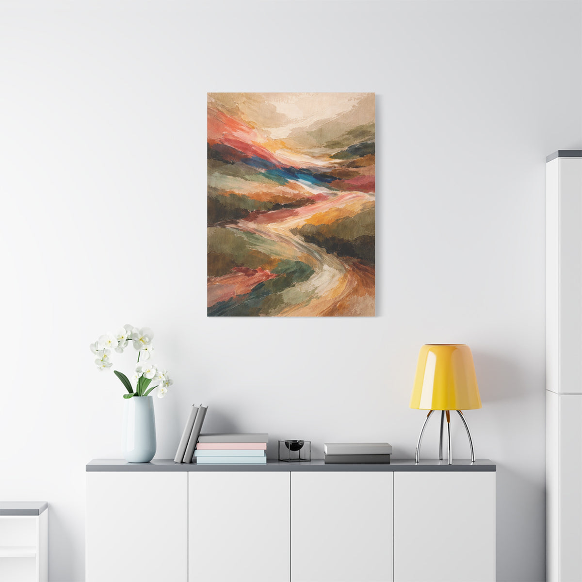 Warm Earthy Wabi-Sabi Abstract Landscape Wall Art & Canvas Print