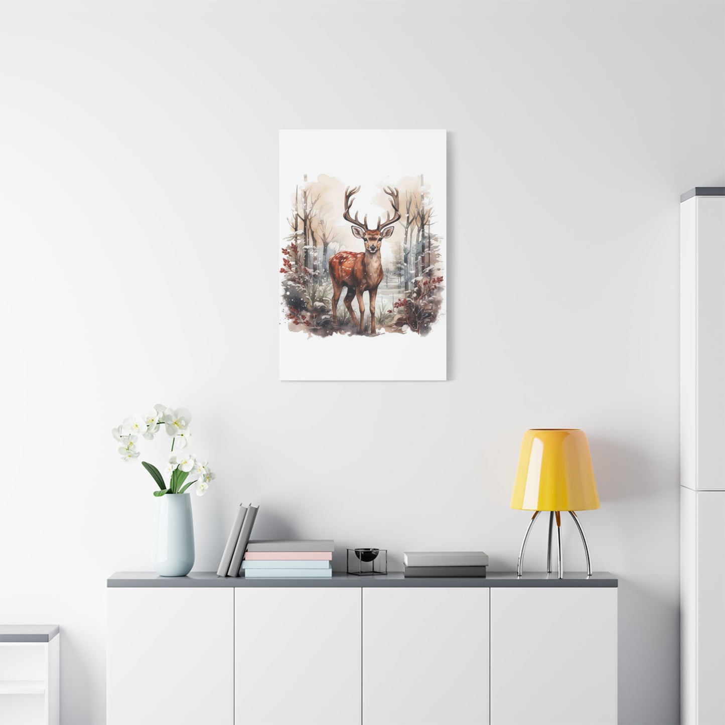 Small Reindeer Painting Wall Art & Canvas Prints