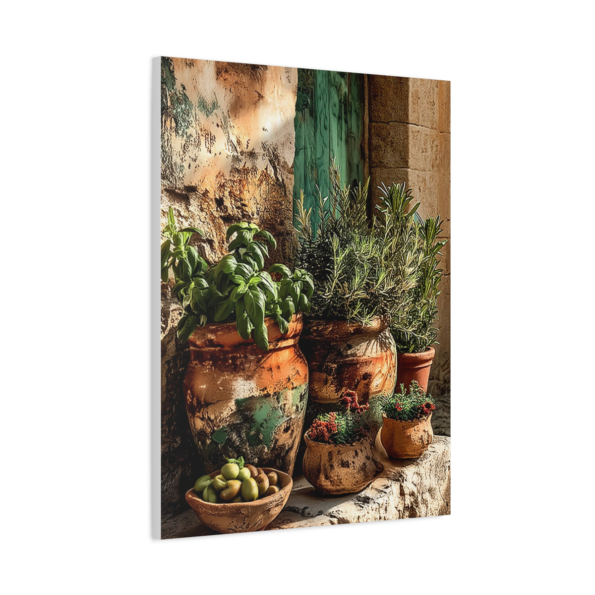 Mediterranean Herb Garden Still Life Wall Art & Canvas Print