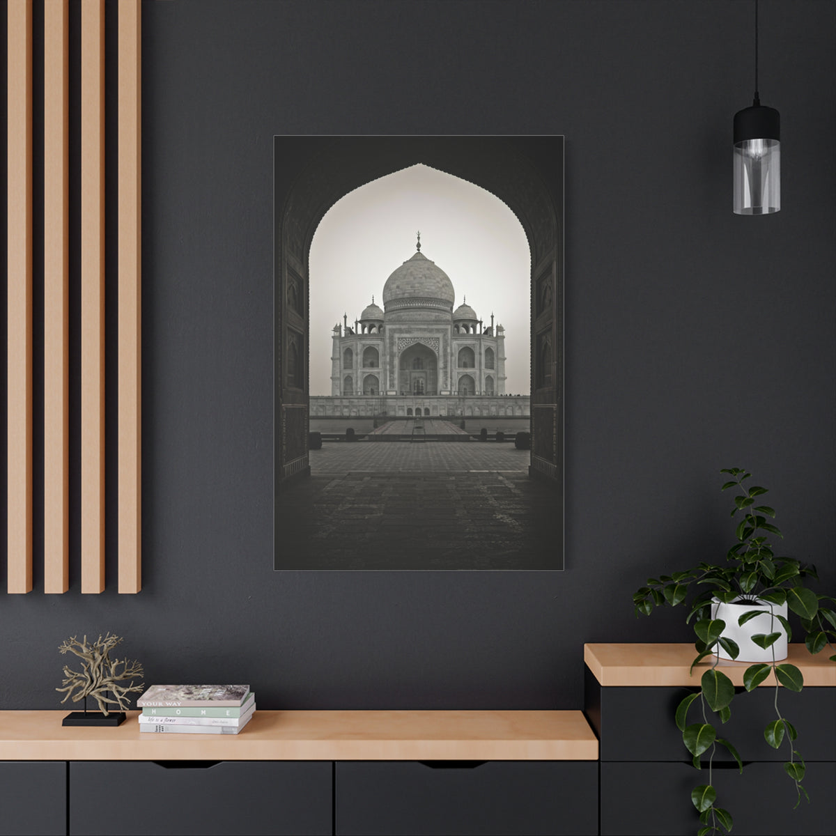 Taj Mahal Monochrome Elegance Wall Art & Canvas Print