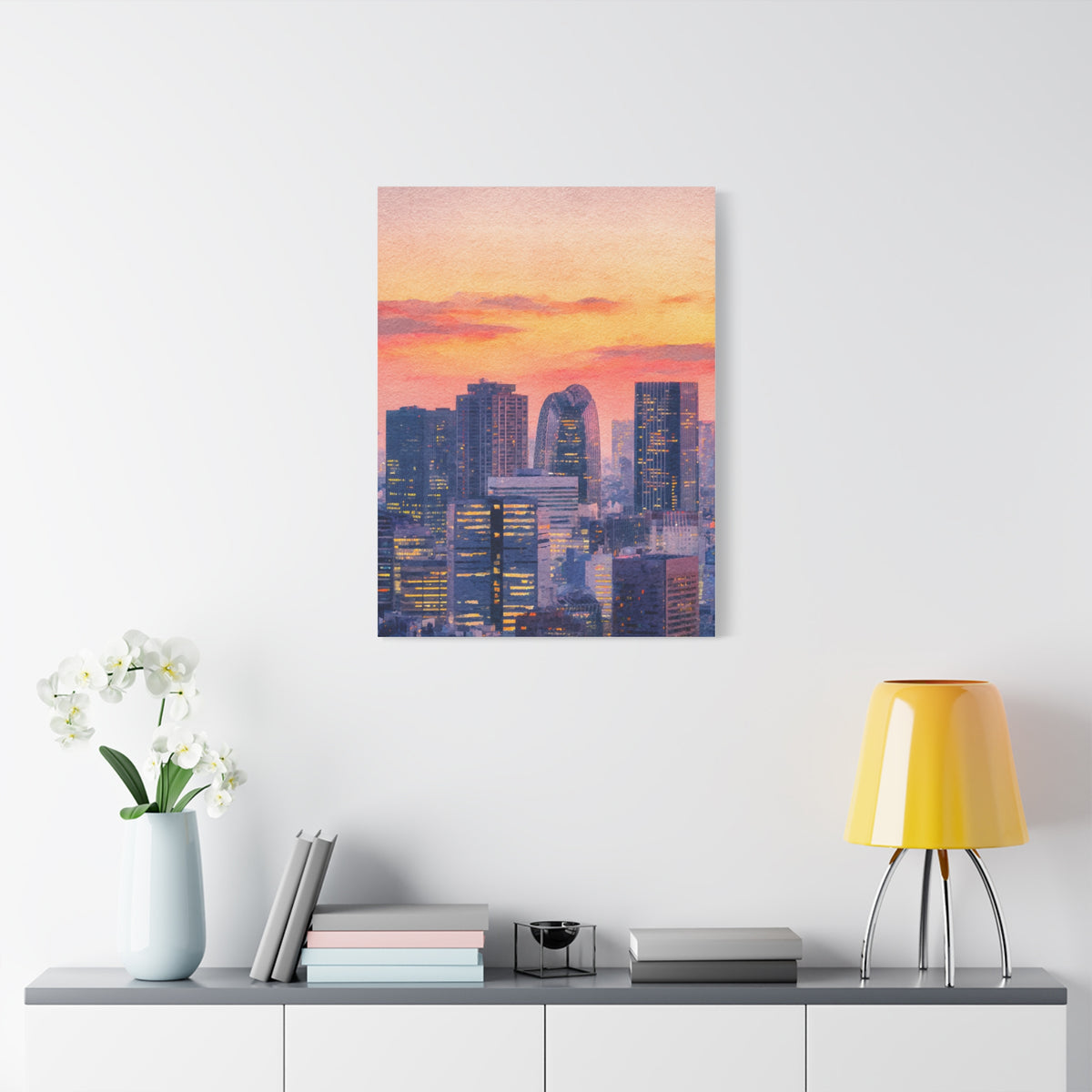 Tokyo Skyline Sunset Glow Wall Art & Canvas Print