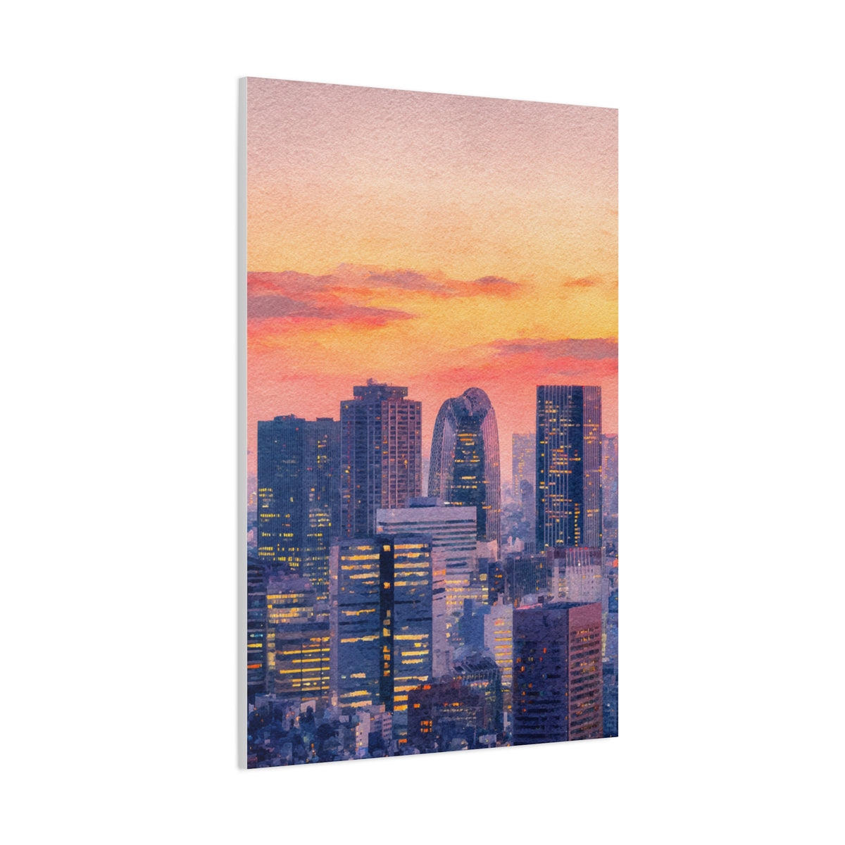 Tokyo Skyline Sunset Glow Wall Art & Canvas Print