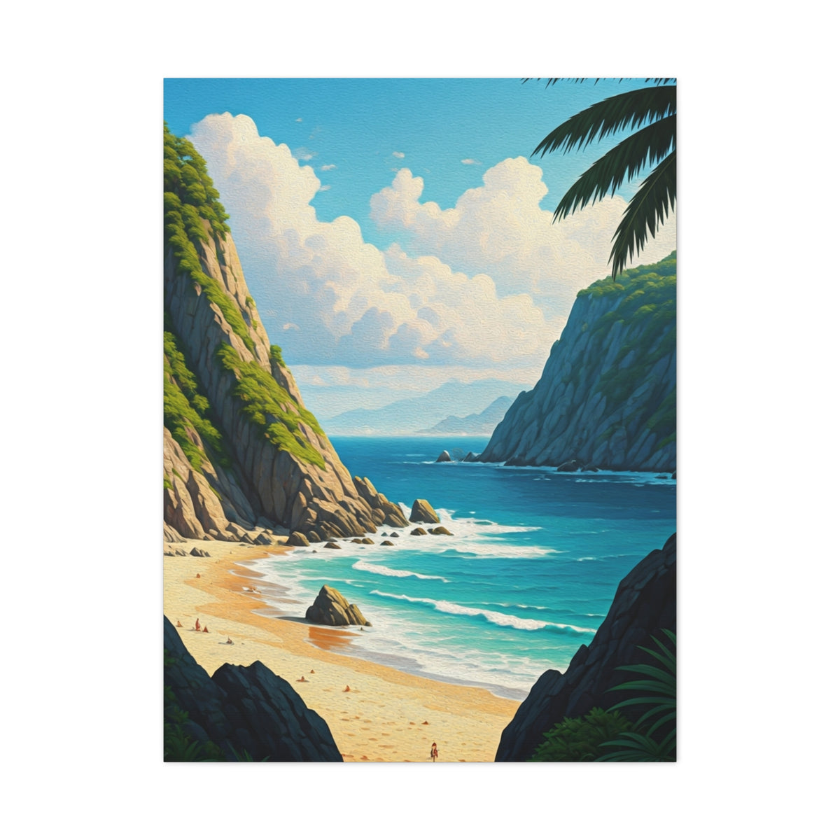 Hidden Cove Cliffside Beach Wall Art & Canvas Prints