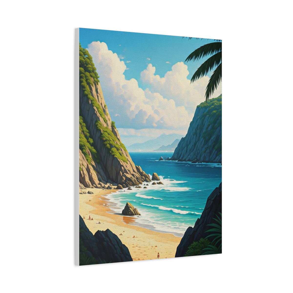 Hidden Cove Cliffside Beach Wall Art & Canvas Prints