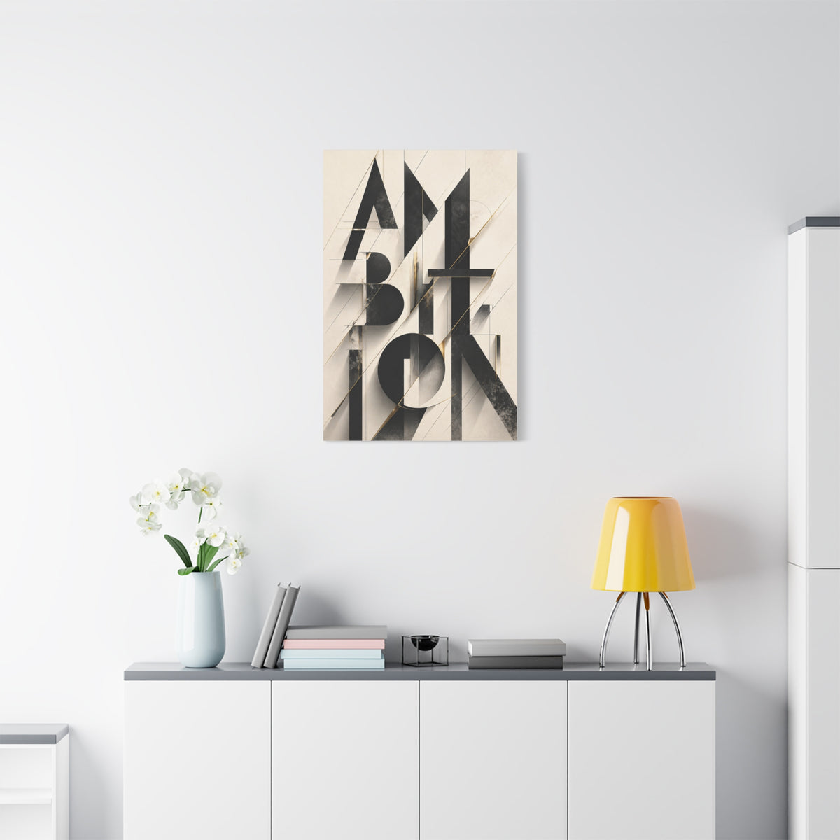 Abstract Ambition Typography Composition Wall Art & Canvas Print