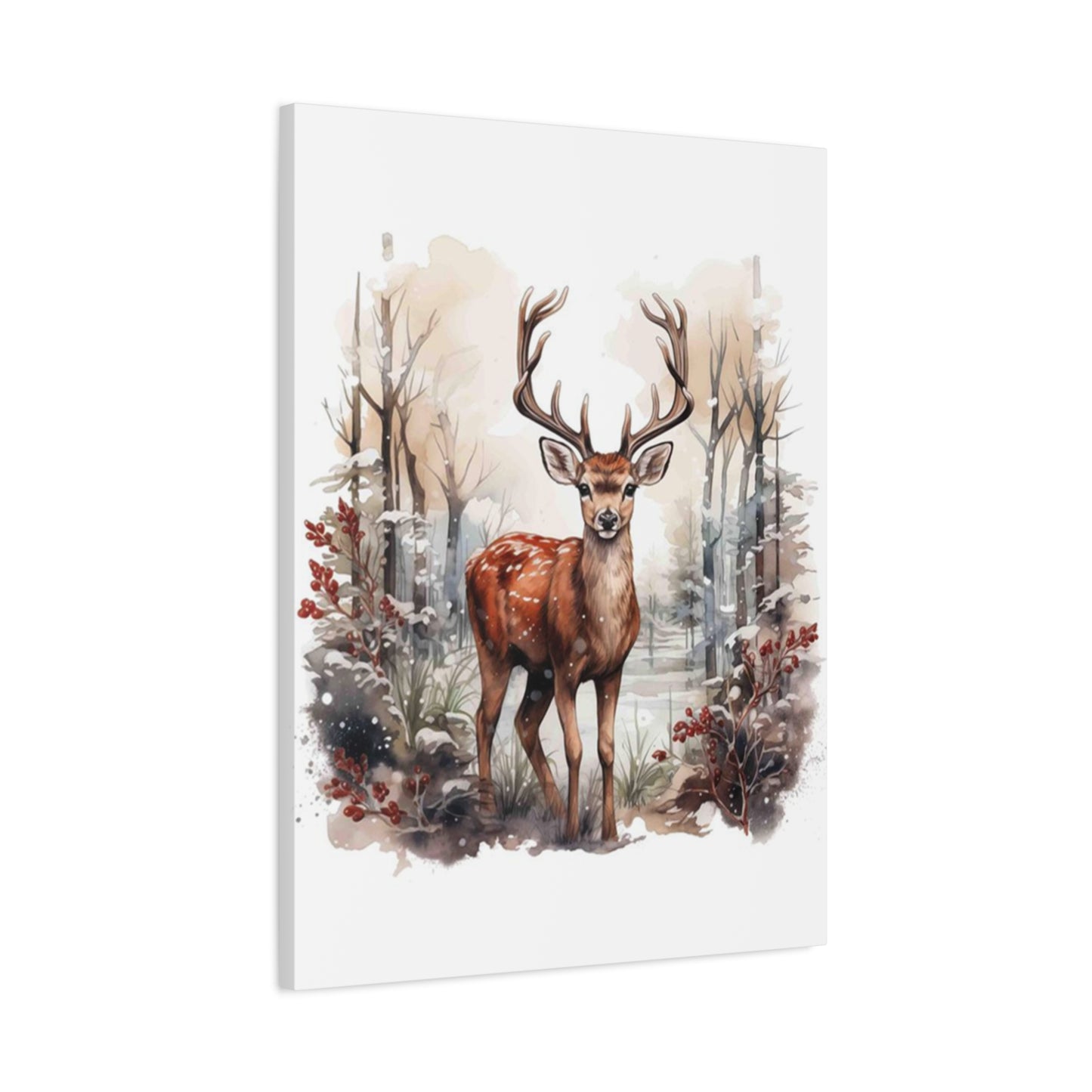 Small Reindeer Painting Wall Art & Canvas Prints