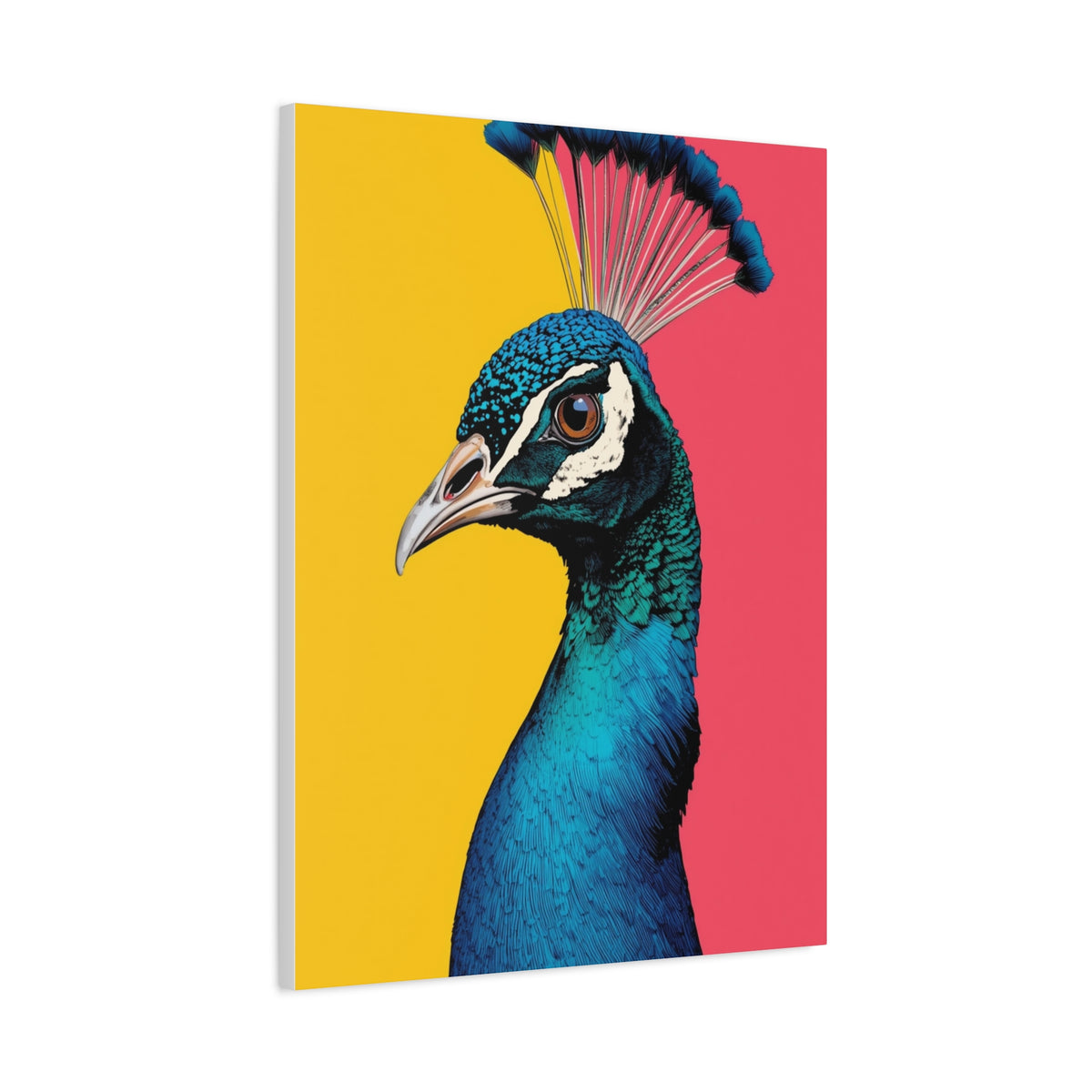 Modern Pop Peacock Profile Wall Art & Canvas Print