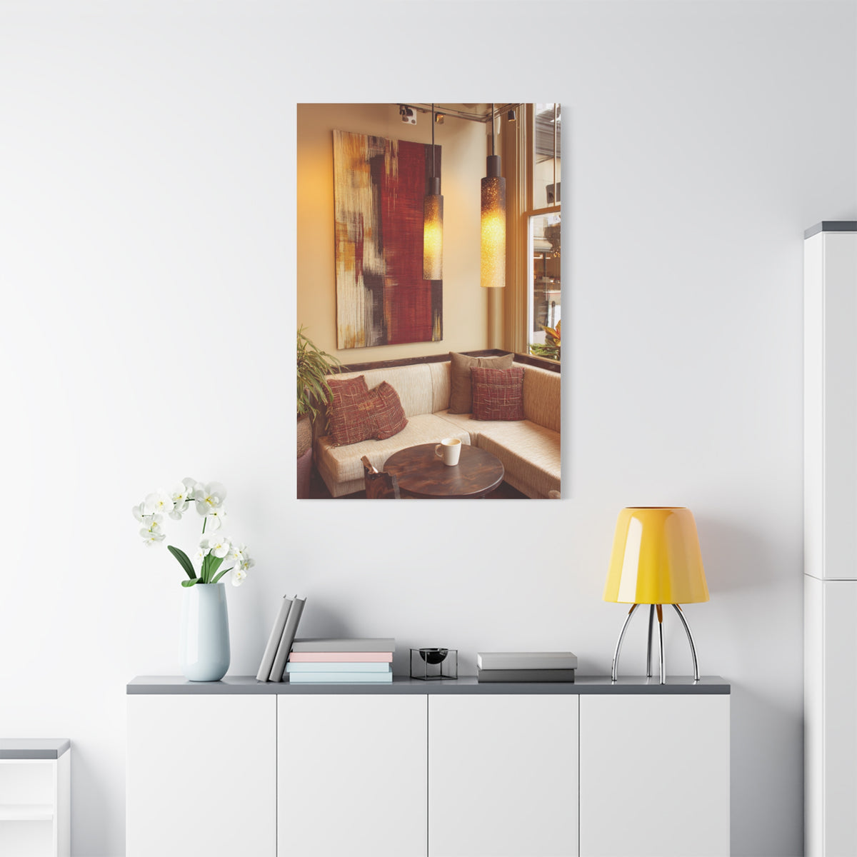 Woven Fiber Art Inspired Abstract Wall Art & Canvas Print