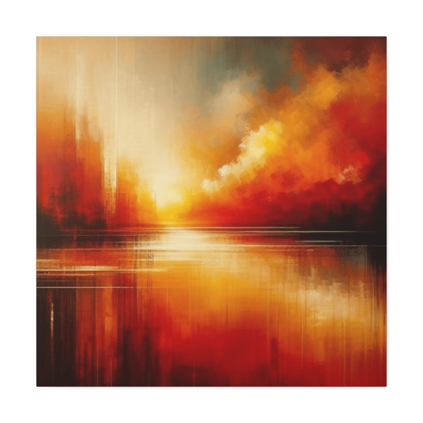 Bright Sunset Sky on River Wall Art & Canvas Prints
