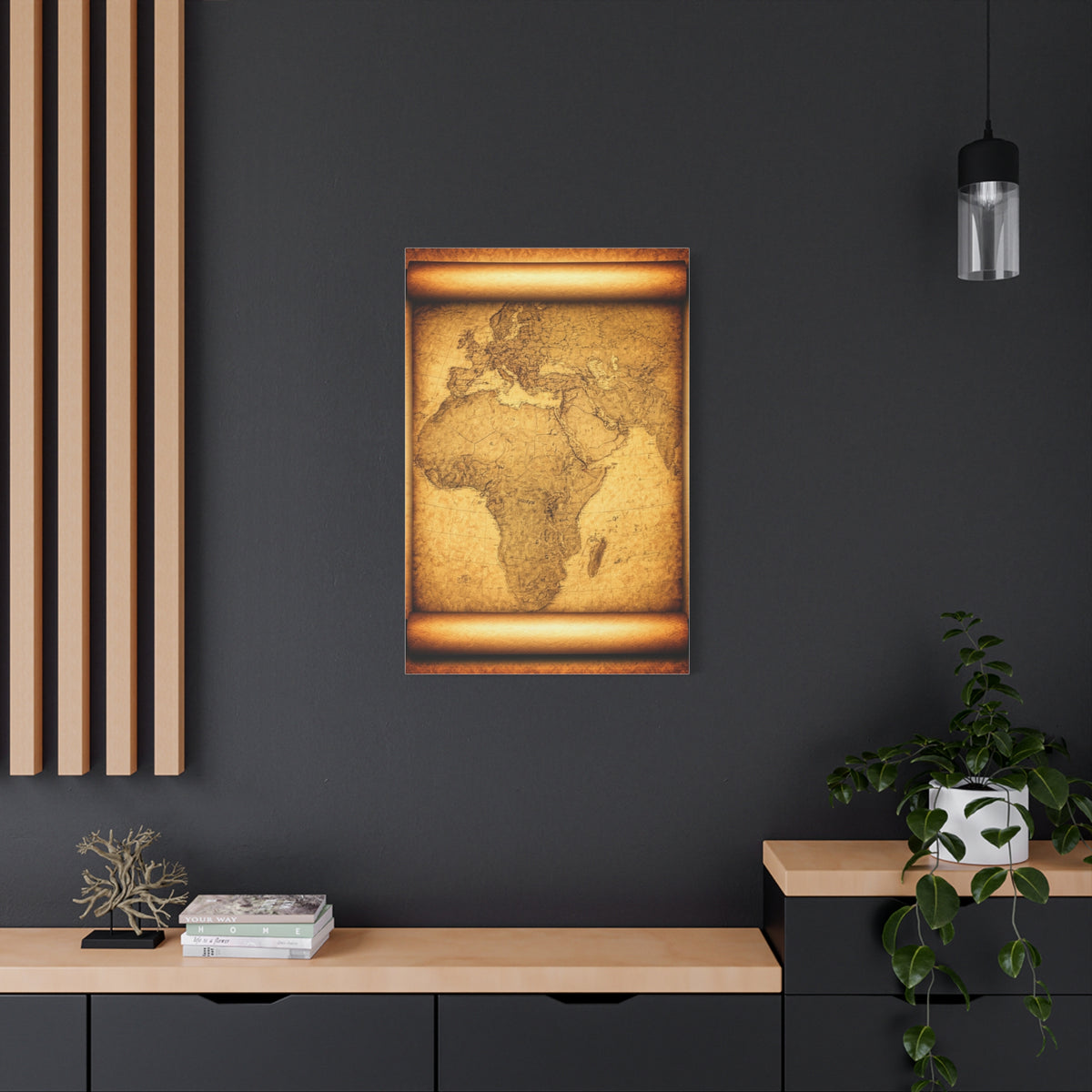 Antique Parchment World Map Wall Art & Canvas Prints