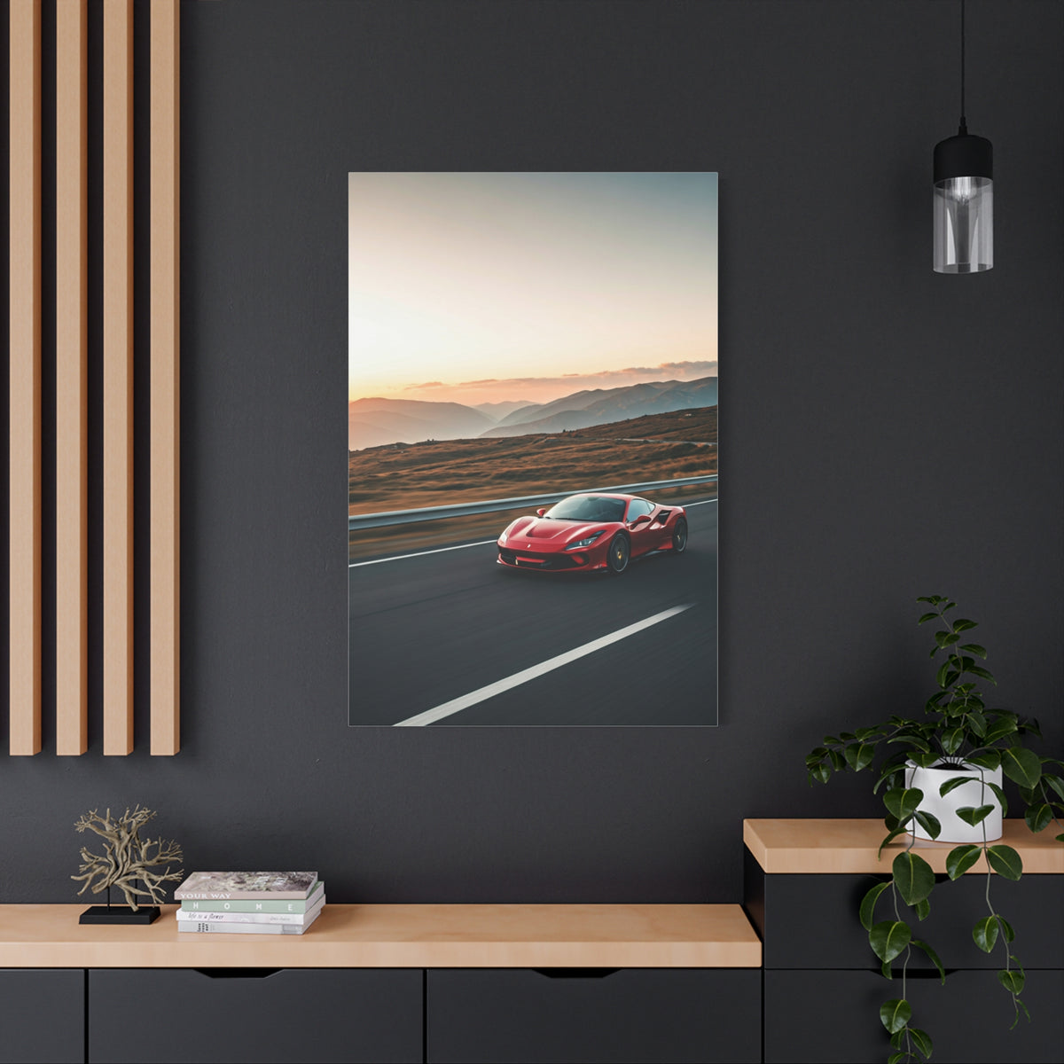 Ferrari F8 Tributo Winding Mountain Highway Wall Art & Canvas Prints