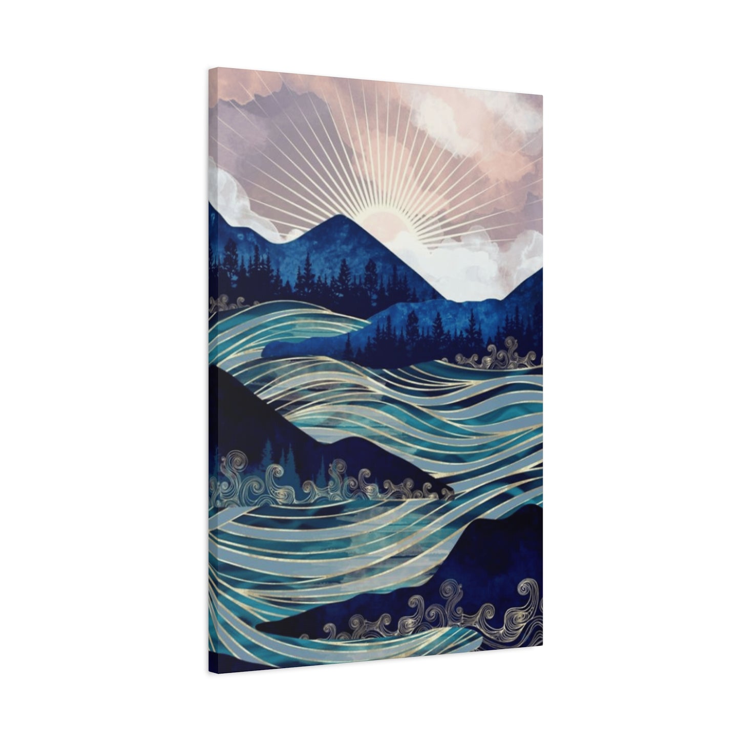 Rising Sun and Ocean Wall Art & Canvas Prints