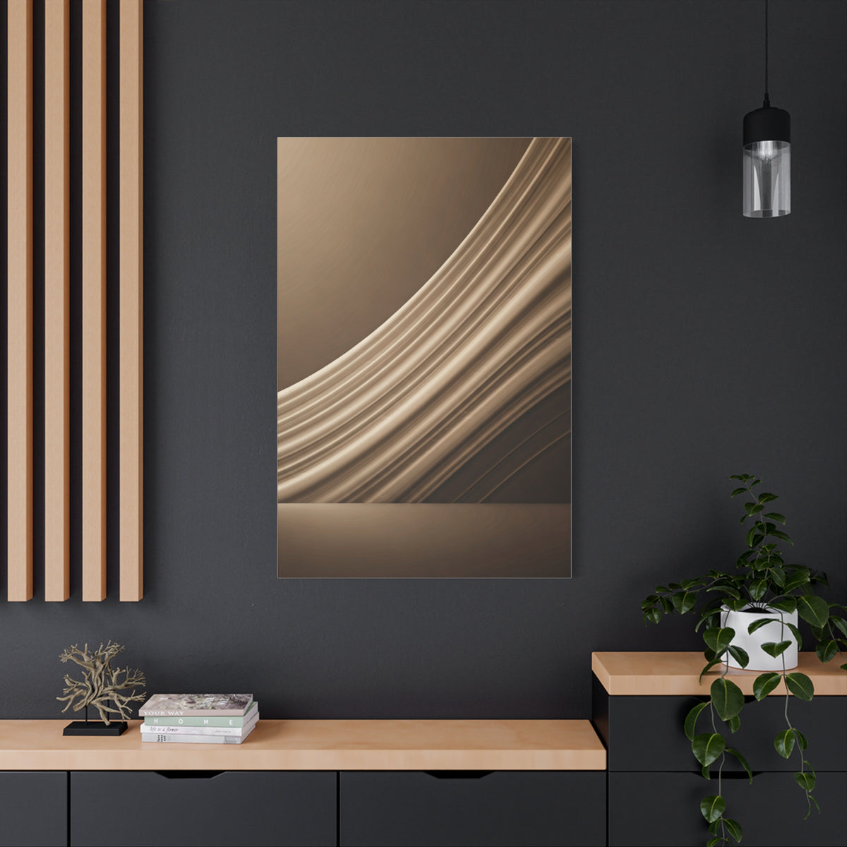 Layered Bronze Lines Abstract Wall Art & Canvas Prints