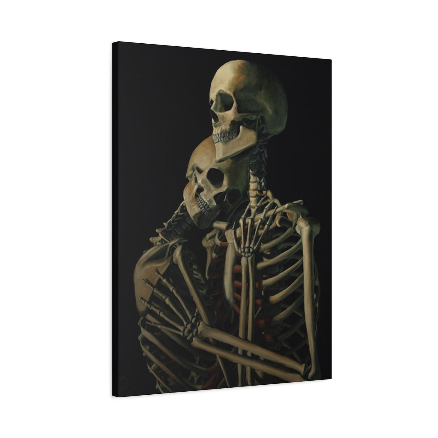 Skeleton Couple Hugging Wall Art & Canvas Prints