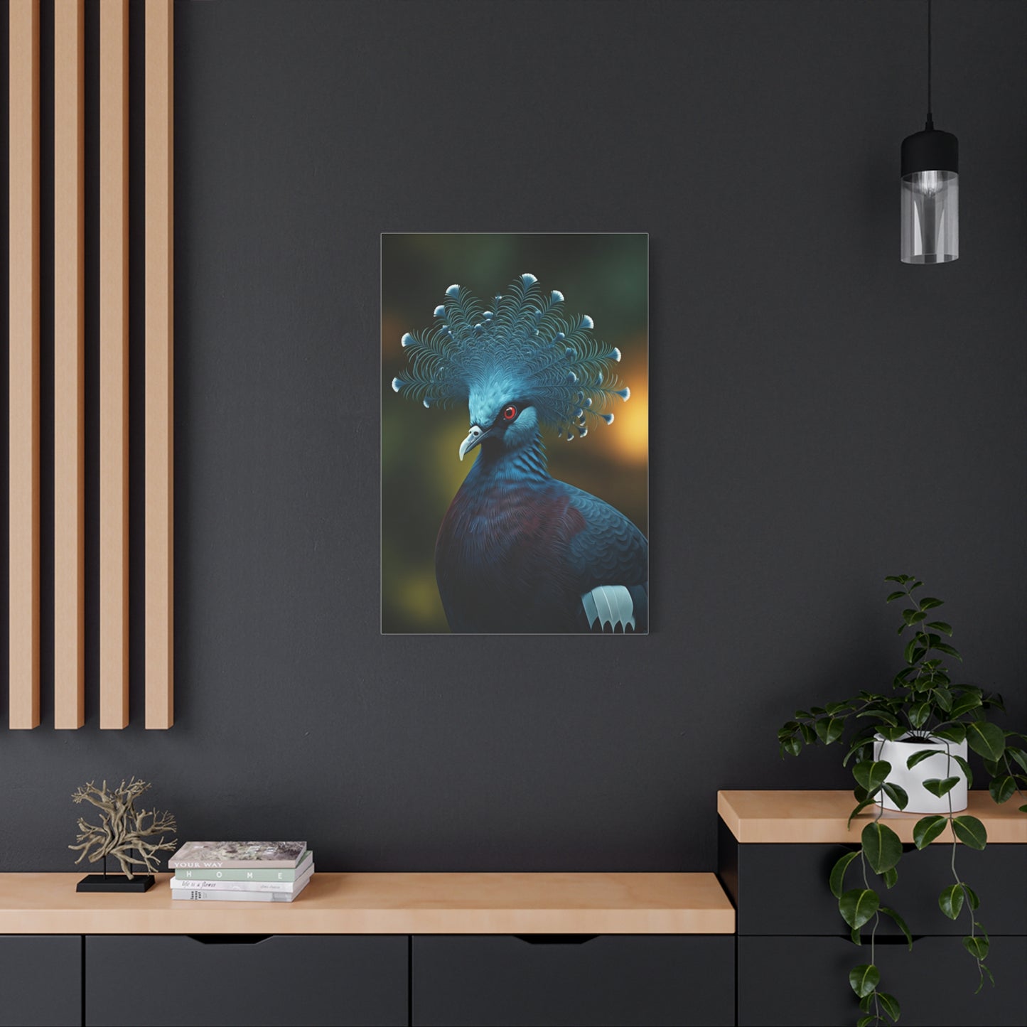 Crowned Feathered Crest Bird Wall Art & Canvas Prints