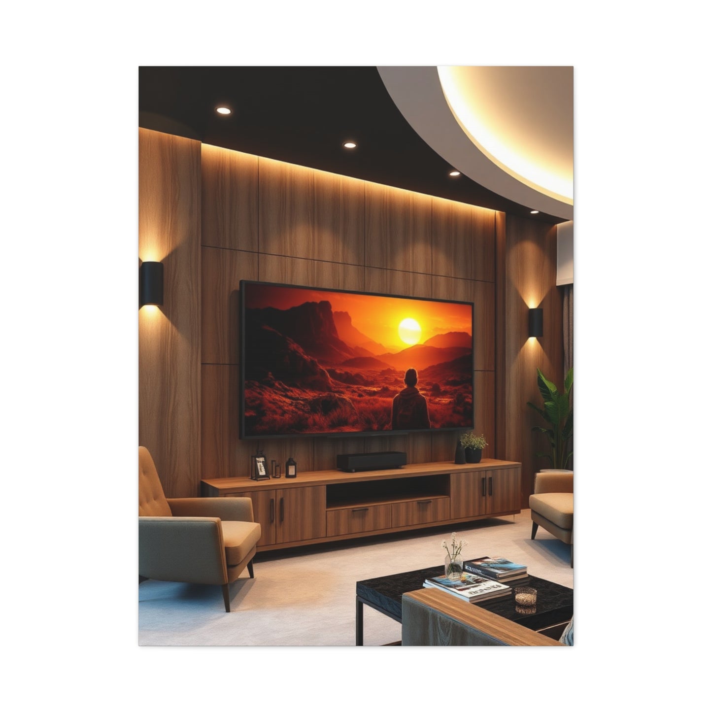 Home Theatre Decor Art Luxury Canvas Wall Art & Canvas Print