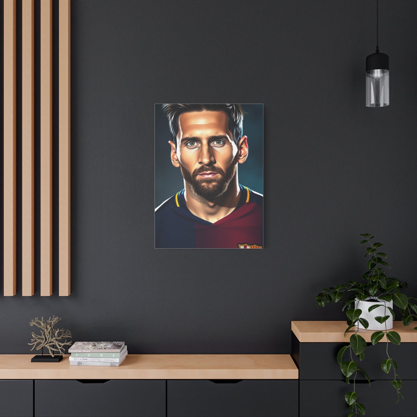 Messi: The Artistic Virtuoso Canvas Wall Art & Canvas Print