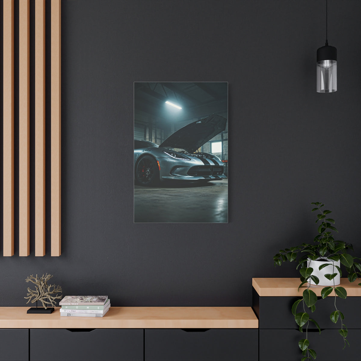 Dodge Viper Industrial Garage Power Presence Wall Art & Canvas Prints