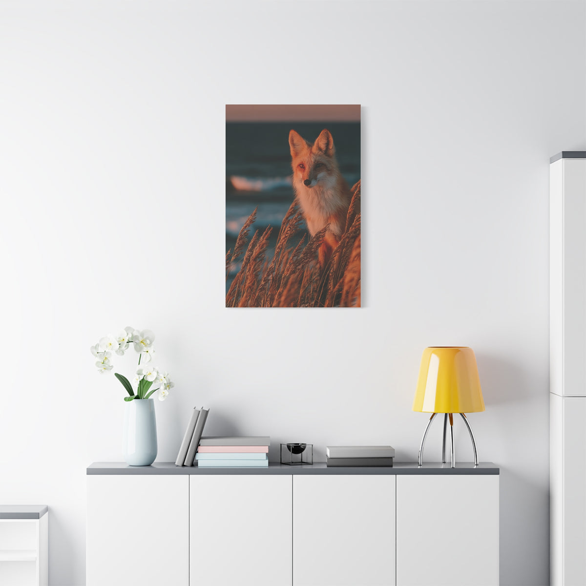 Coastal Dune Fox Golden Hour Wall Art & Canvas Print