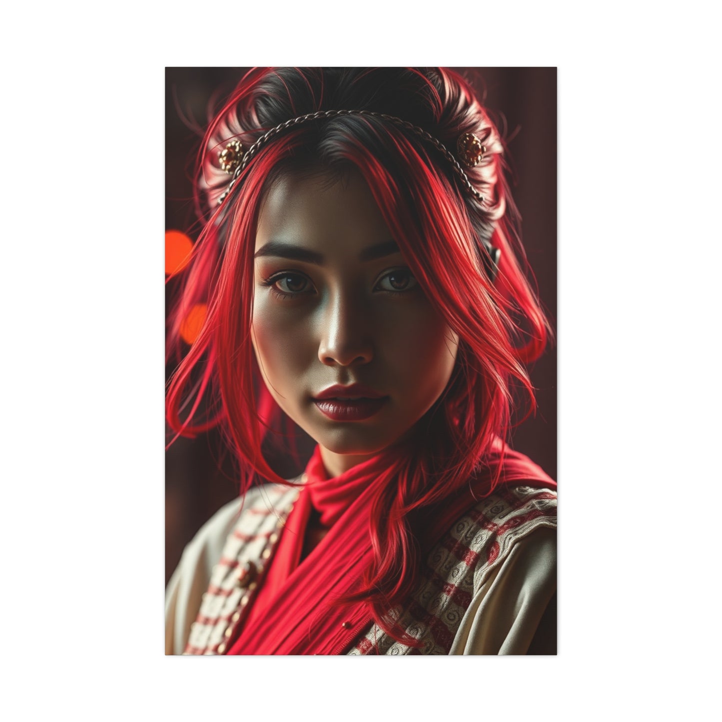 Vermilion Symphony Canvas Wall Art & Canvas Print