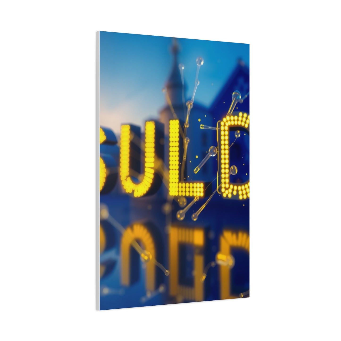 Blue & Yellow Art Luxury Canvas Wall Art & Canvas Print